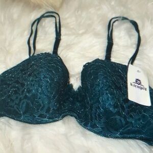 b.tempt’d 953144 Balconette Bra Lace Lightly Lined UW Womens 32D Green New
